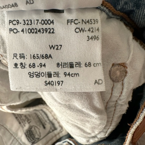 Vintage Levi 501 denim shorts 27 - Picture 3 of 5